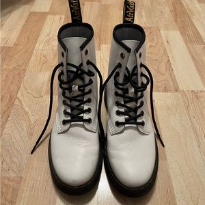 White Dr Martens boots. Women’s Size 7